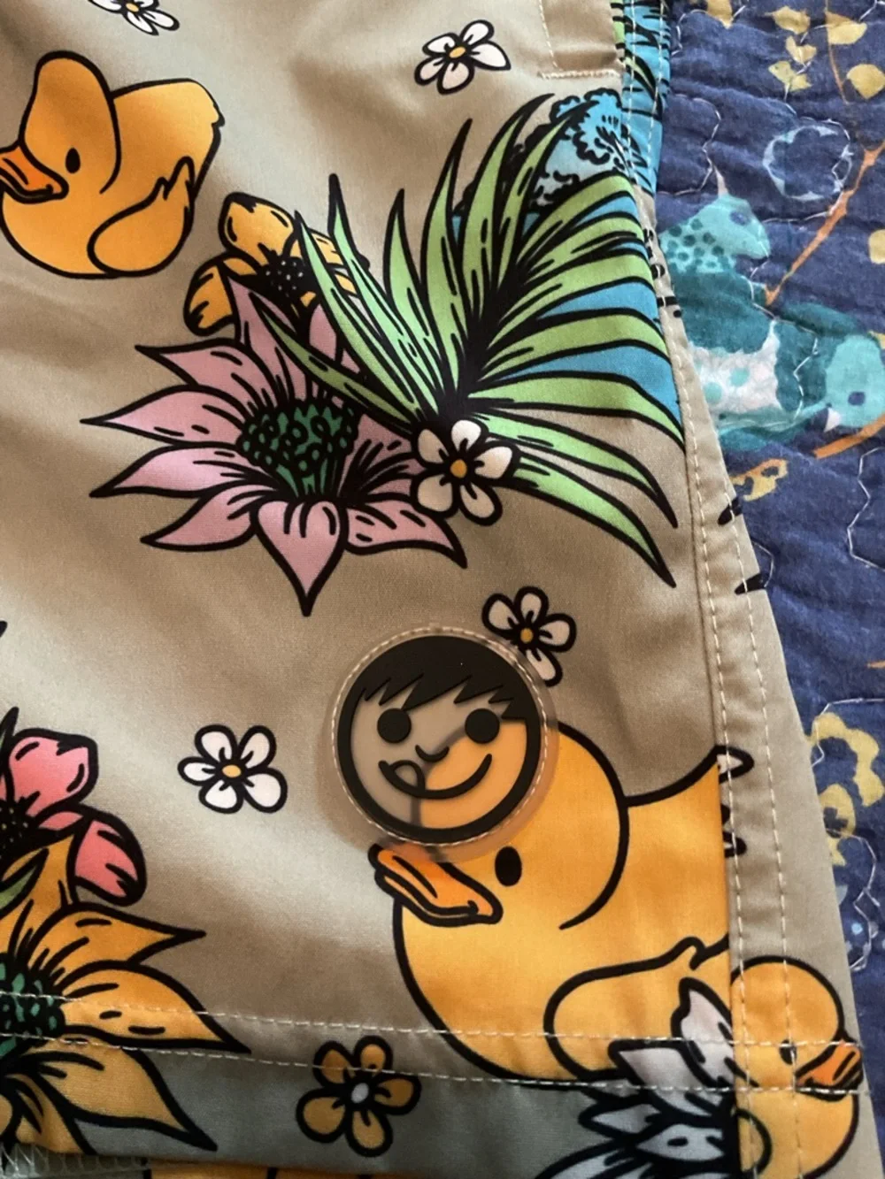 Neff Rubber Duck Graphic Swim Shorts Trunks Small